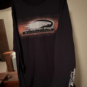 Black Harley Davidson, long sleeve screaming eagle T-shirt